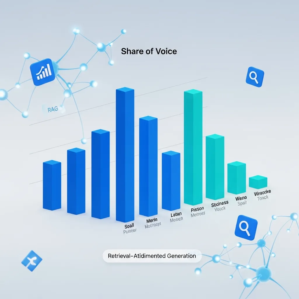 Bar chart comparing local businesses' share of voice in AI-driven search results for local SEO optimization.