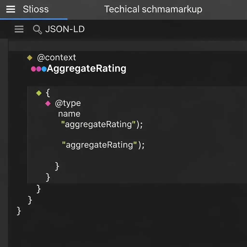 Simplified JSON-LD code snippet for AggregateRating schema markup to achieve rich snippets in search results.